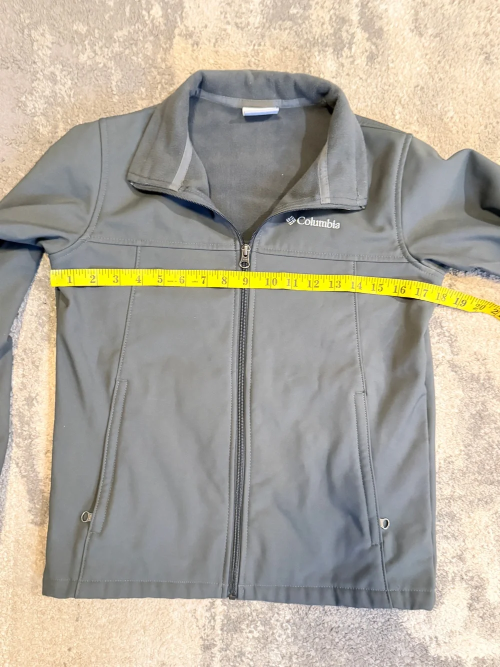 Columbia Kids Light Gray Full-Zip Softshell Jacket